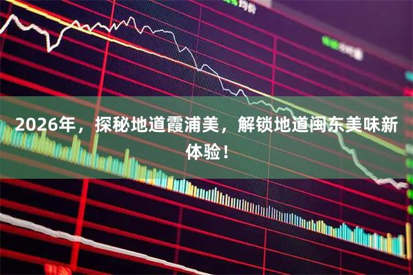 2026年，探秘地道霞浦美，解锁地道闽东美味新体验！